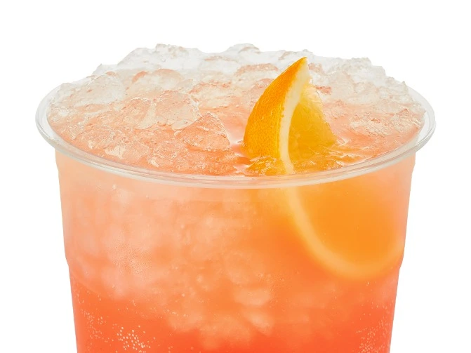 Swig Surf's Up Reviver Energy with lemonade, peach, mango, raspberry, fresh orange, 280-560 cal, $3.49.